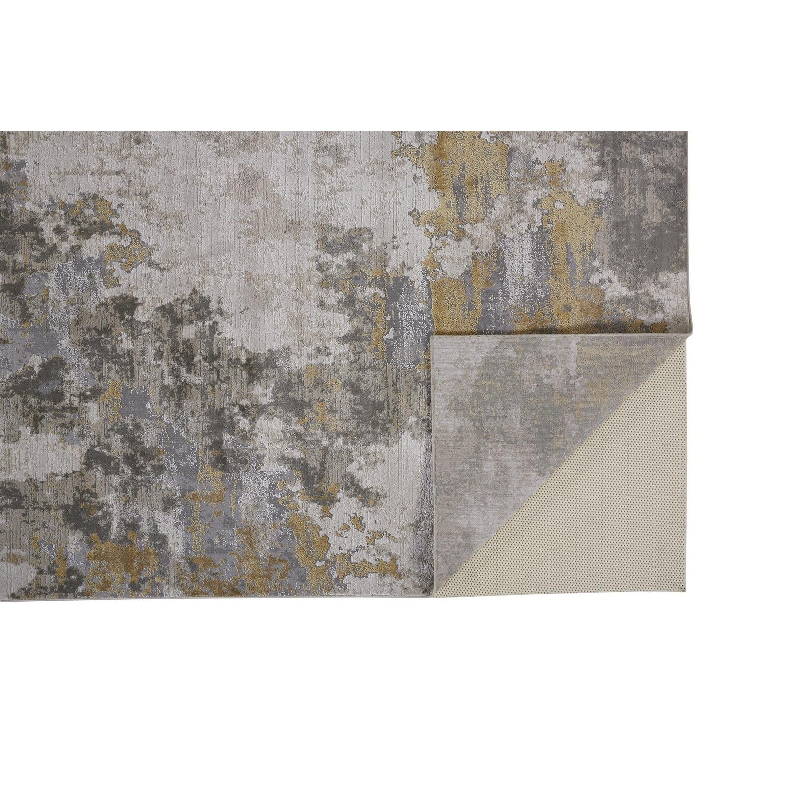 Feizy Waldor 3970F Rug in Ivory / Gold