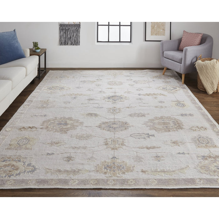Feizy Wendover 6846F Rug in Gray / Ivory