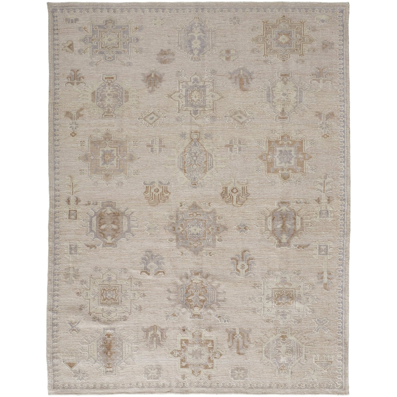 Feizy Wendover 6858F Rug in Tan / Gray