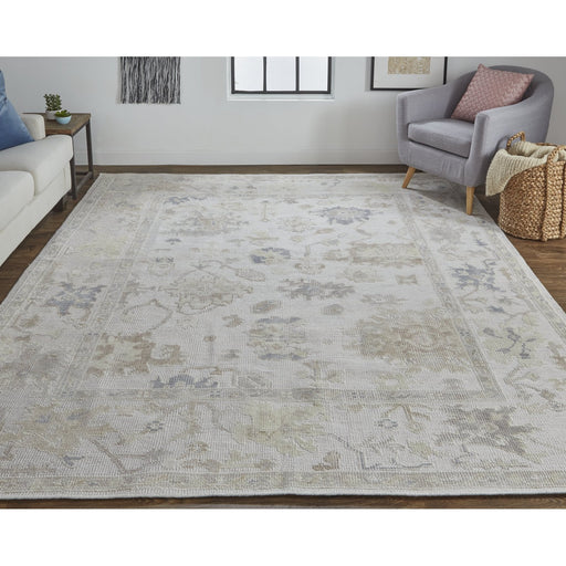 Feizy Wendover 6864F Rug in Gray / Ivory