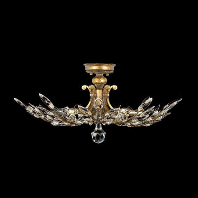 Fine Art Crystal Laurel 28" Round Semi Flush Mount