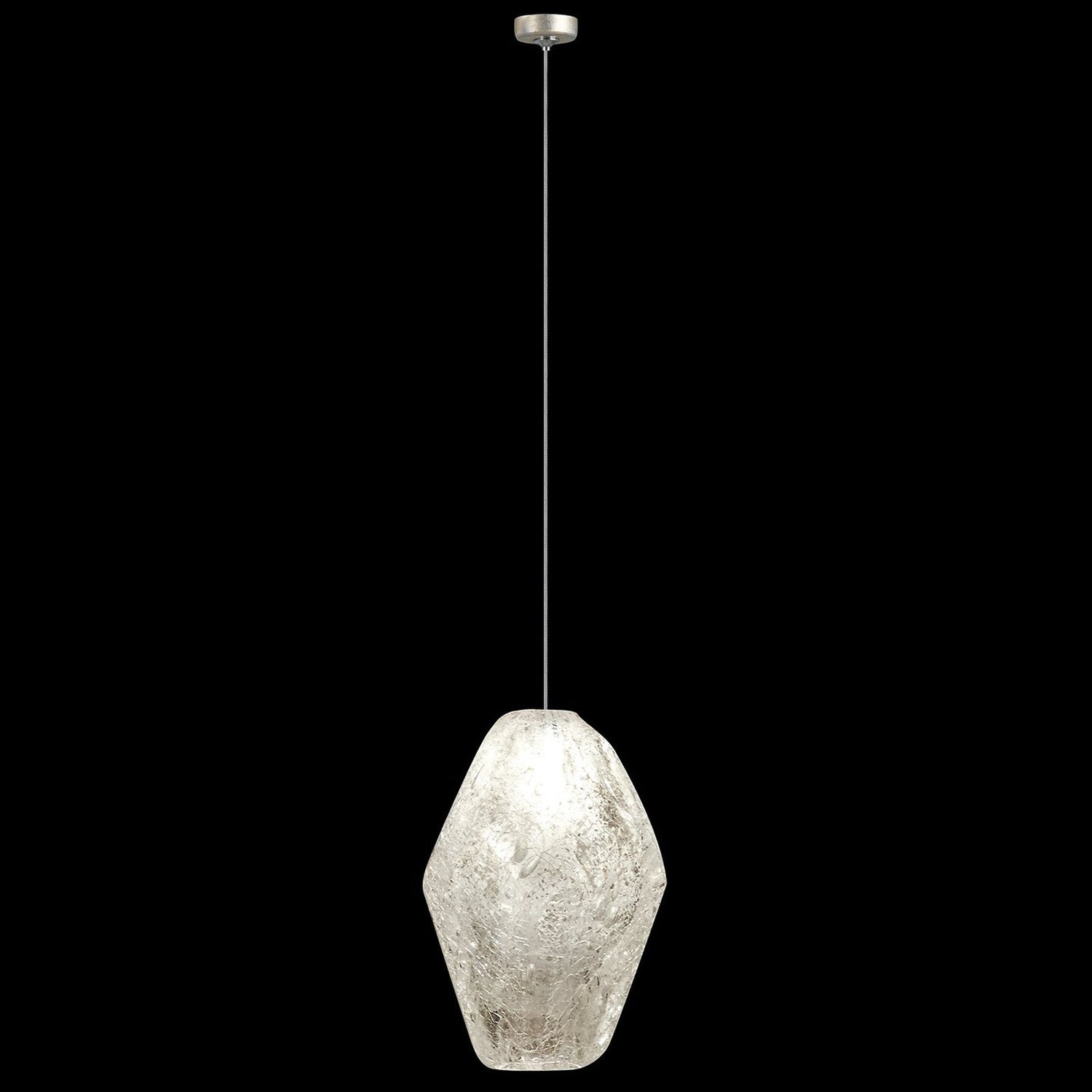 Fine Art Natural Inspirations 4.5" Clear Quartz Round Drop Light
