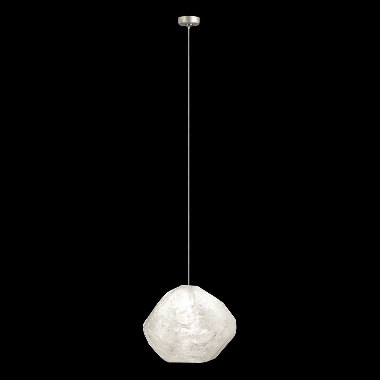 Fine Art Natural Inspirations 5" Clear Quartz Round Drop Light