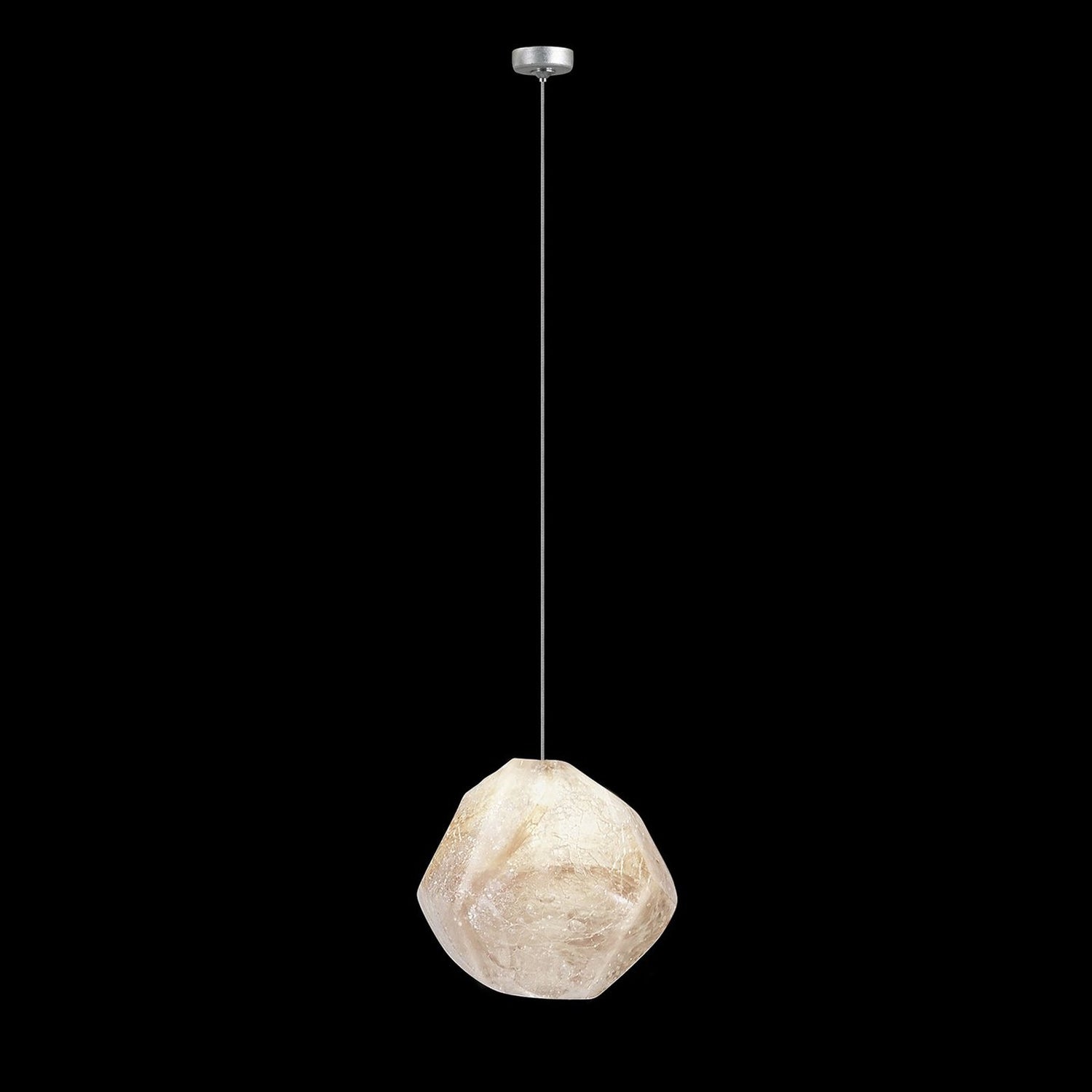 Fine Art Natural Inspirations 5" Natural Quartz Round Drop Light