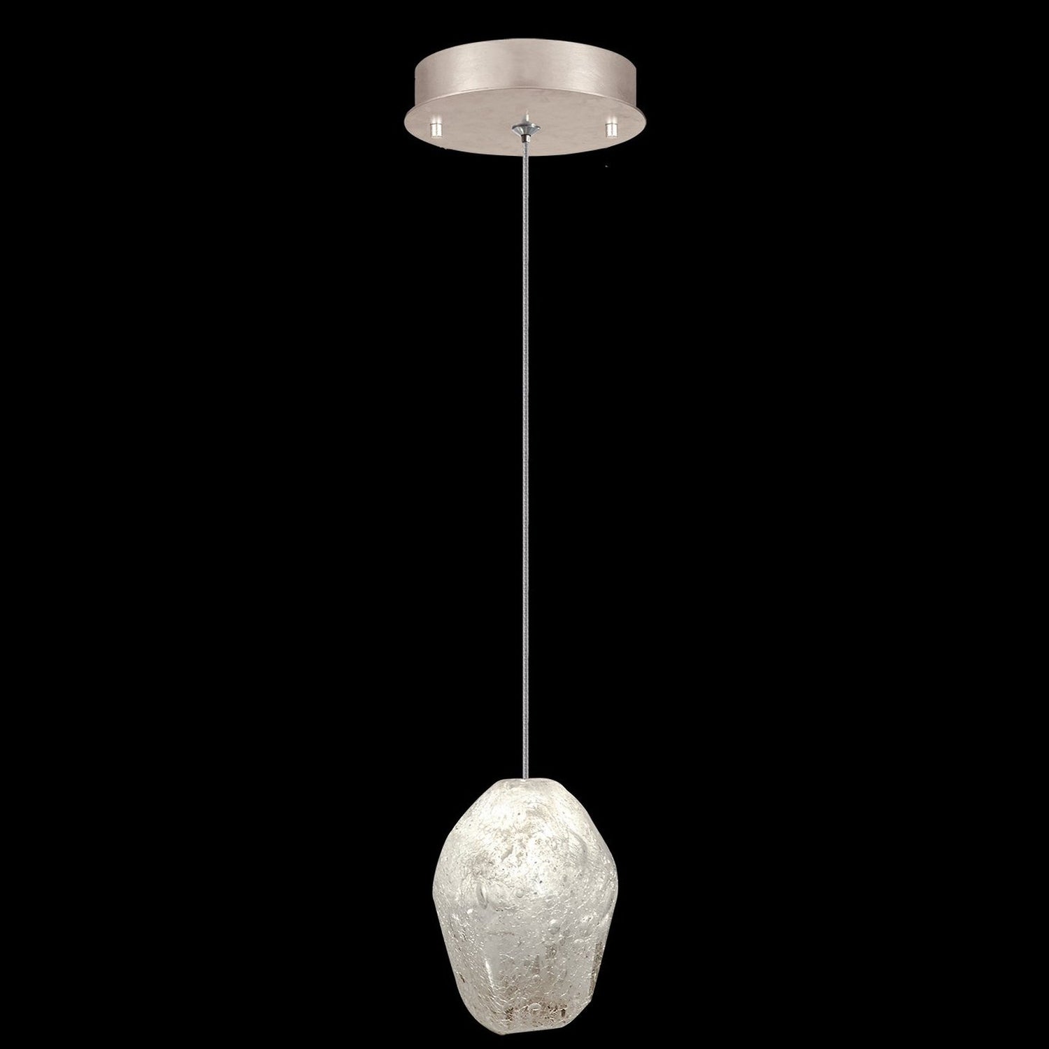 Fine Art Natural Inspirations 5.5" Clear Quartz Round Drop Light