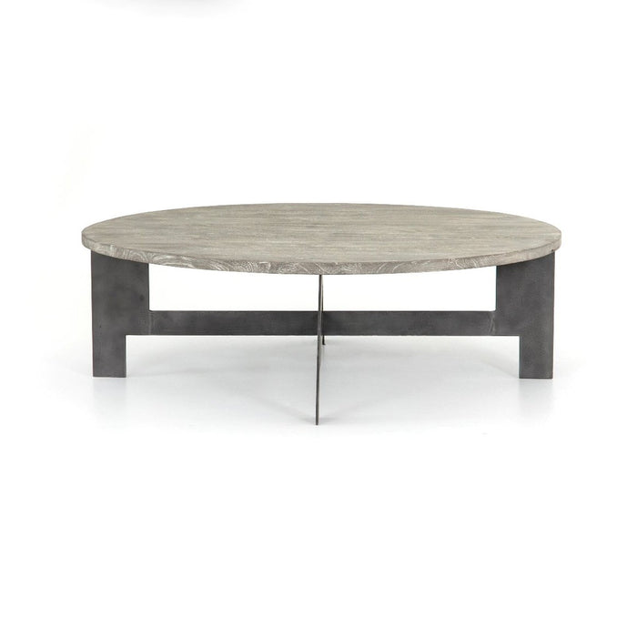 Four Hands Round Coffee Table With Iron