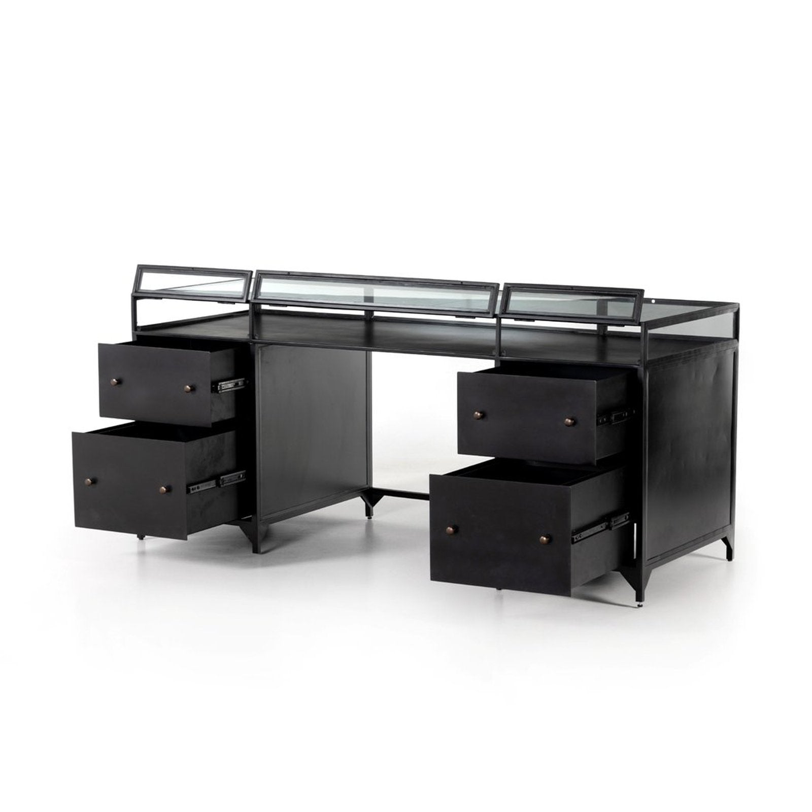 Four Hands Shadow Box Executive Desk
