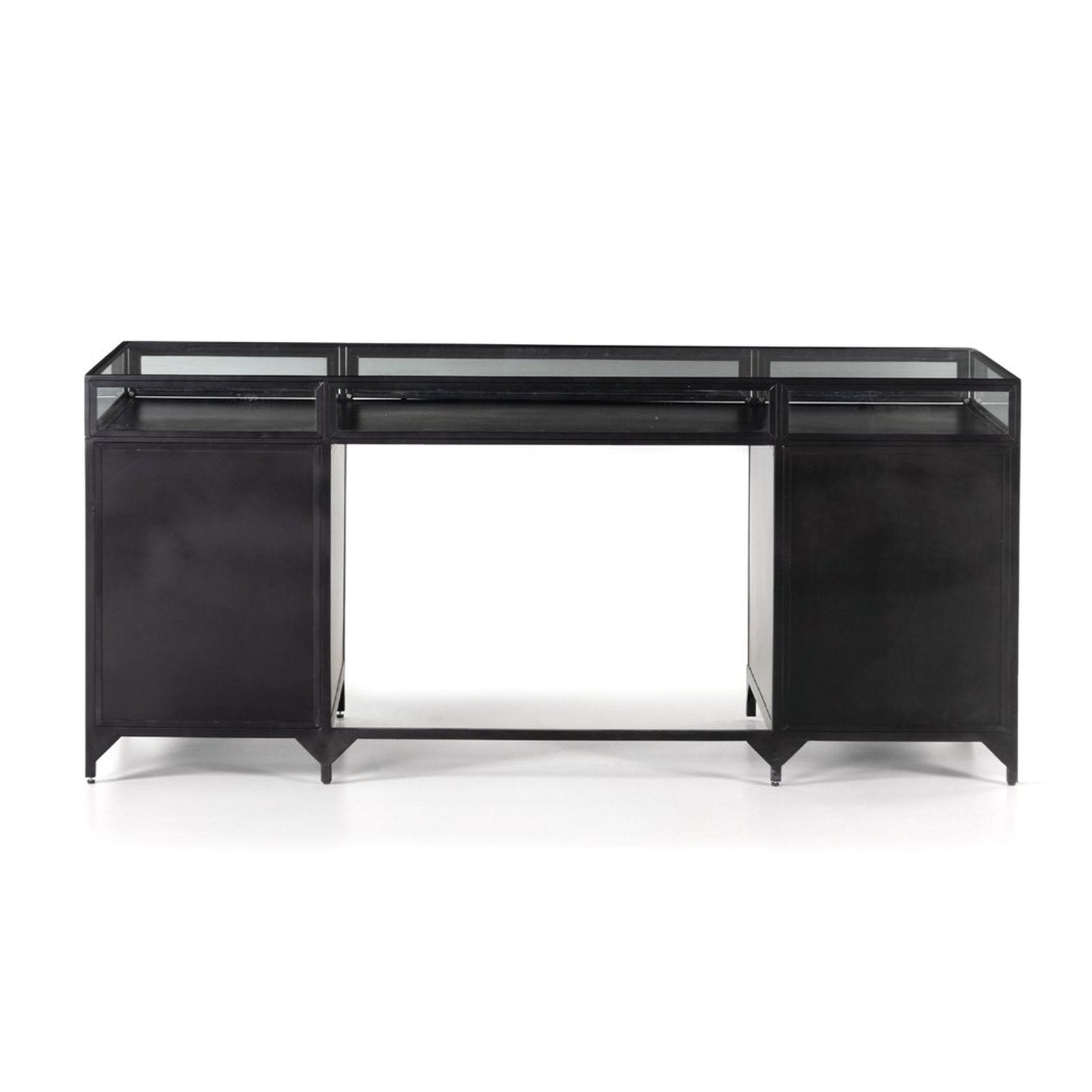 Four Hands Shadow Box Executive Desk