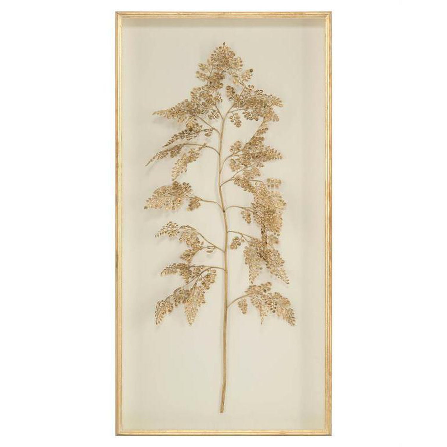 John Richard Golden Frond On Ivory Wall Art