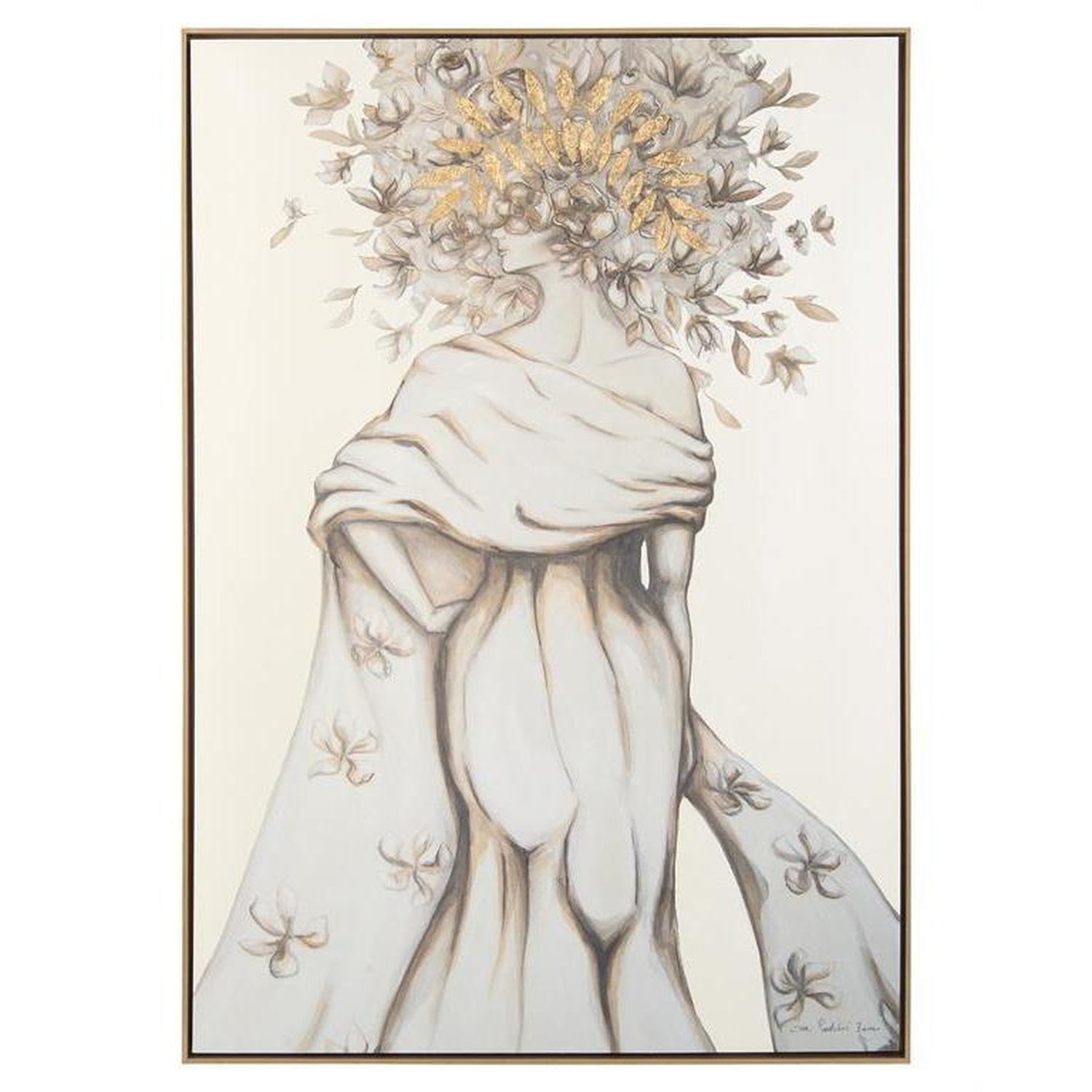 John Richard Zana Brown'S Golden Gardenia Wall Art