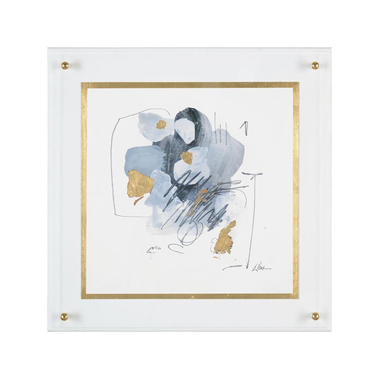 John Richard Black, Gray And Gold I Wall Art