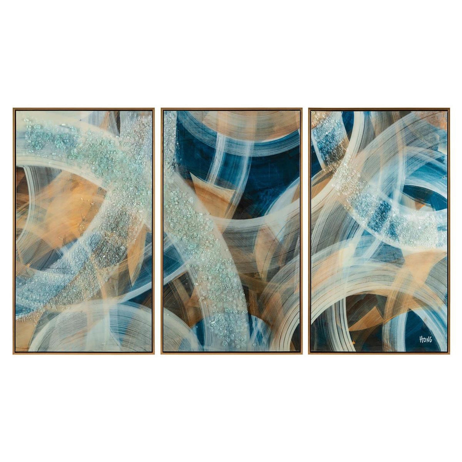 John Richard Mary Hong'S Keep On Spinning Triptych Wall Art