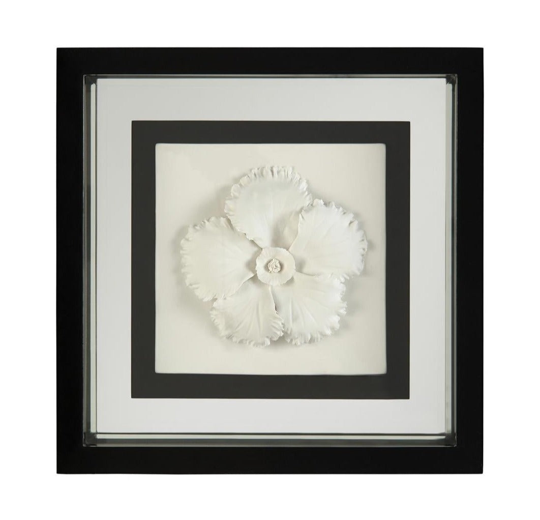 John Richard Black-And-White Porcelain Flower Wall Art