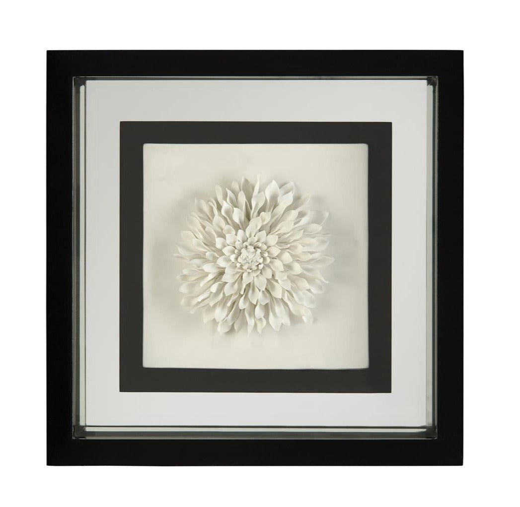 John Richard Black-And-White Porcelain Flower Wall Art