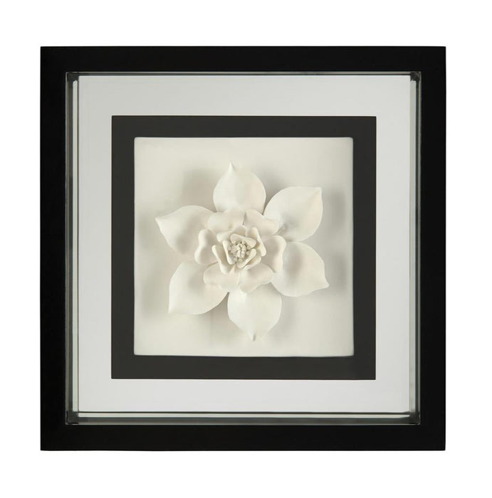 John Richard Black-And-White Porcelain Flower Wall Art