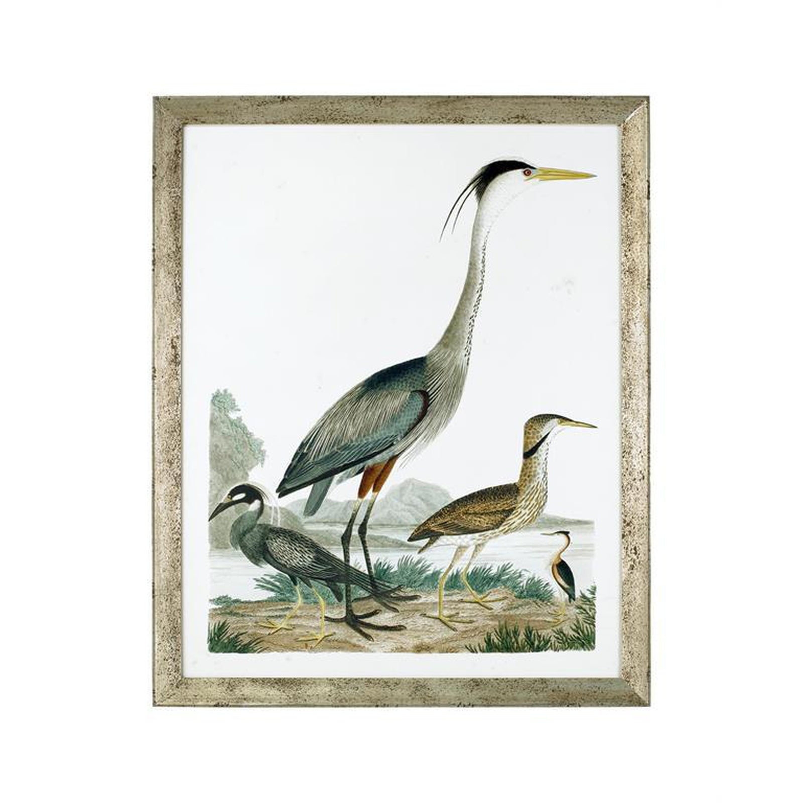 John Richard Large Heron Family Wall Art