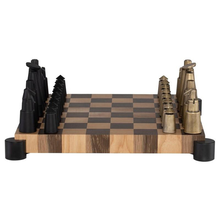 Chess Set Gaming Table - Smoked/Black (HGDA879)