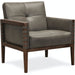 Hooker Furniture Carverdale Leather Club Chair with Wood Frame