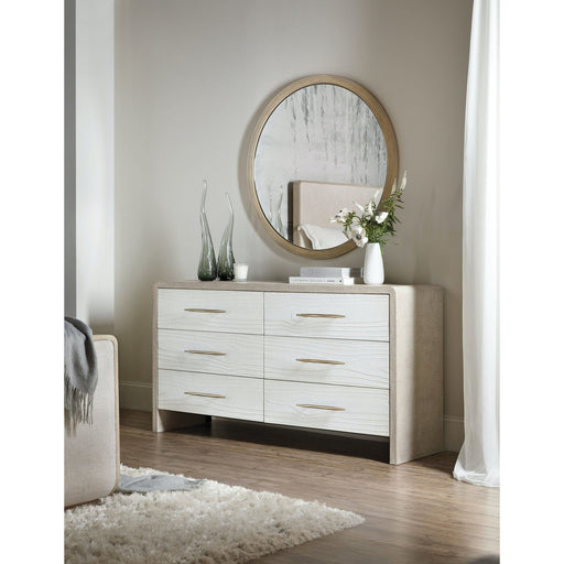 Hooker Furniture Cascade Six-Drawer Dresser in Cream
