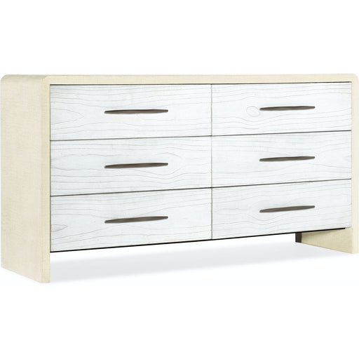 Hooker Furniture Cascade Six-Drawer Dresser in Cream