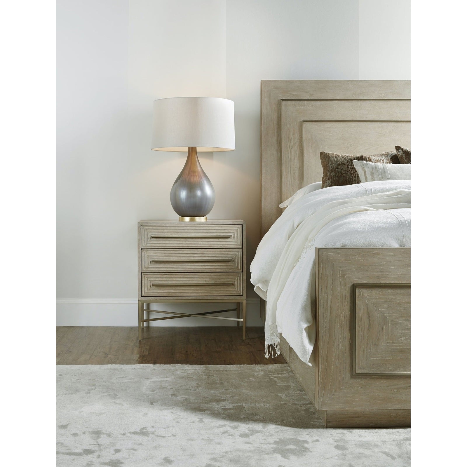 Hooker Furniture Cascade Three-Drawer Modern Nightstand