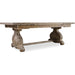 Hooker Furniture Chatelet Refectory Rectangle Trestle Dining Table with Two 22'' Leaves