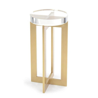 John Richard Brass And Crystal Martini Table