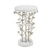 John Richard Marble And Brushed Nickel Branch Martini Table