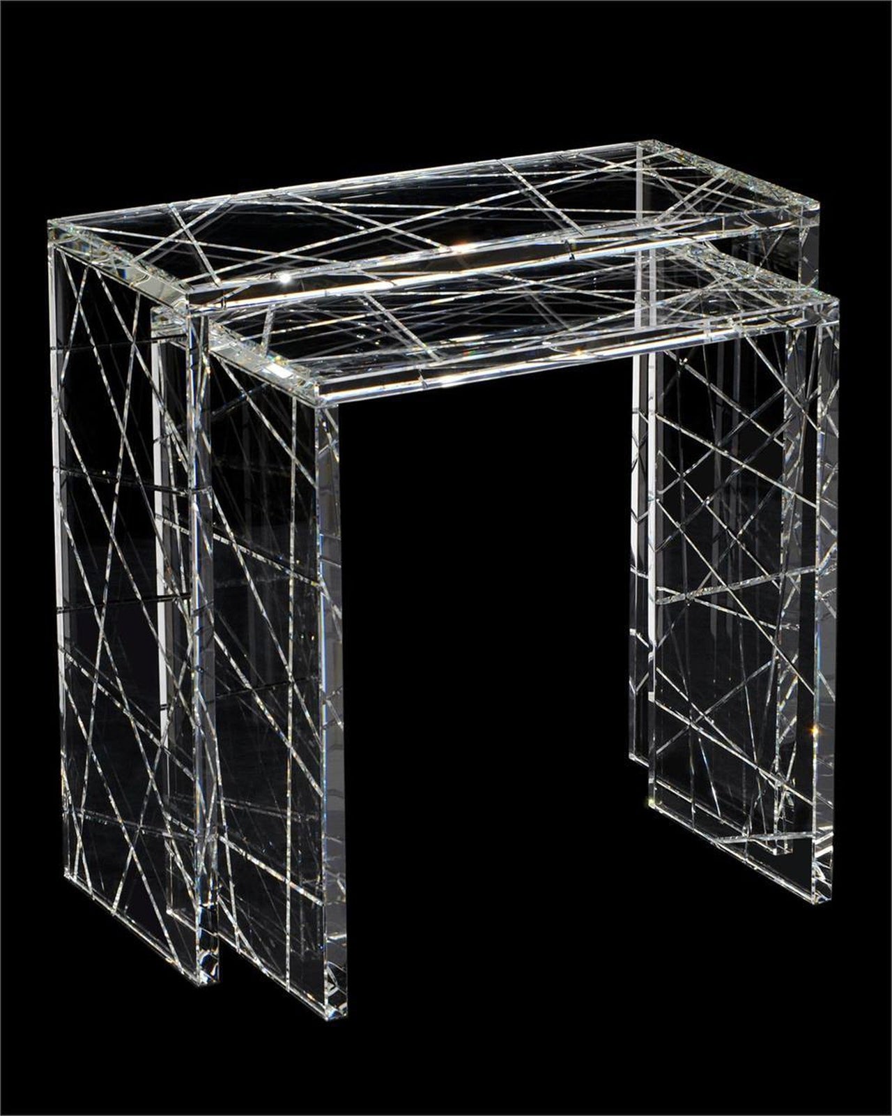 John Richard Crystal Nesting Table Large