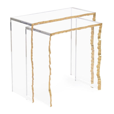 John Richard Gold-Leaf Edge Nesting Tables - Set Of 2