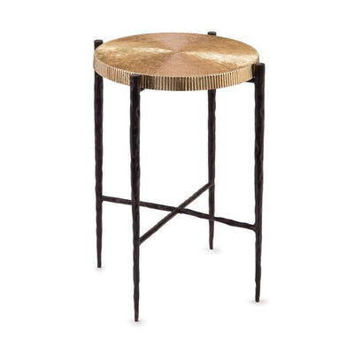 John Richard Black Oxidized And Gold Accent Table