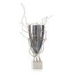 John Richard Profusion Of Saplings In Nickel With Glass Vase