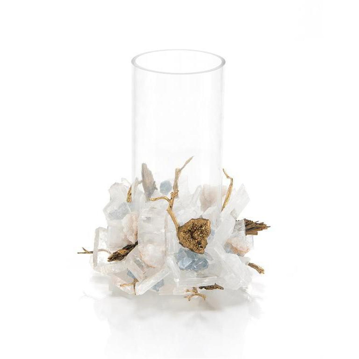 John Richard Illuminator/Vase In Crystals And Brass