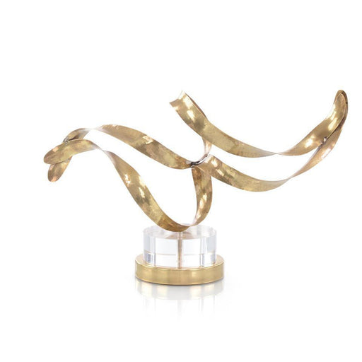 John Richard Antique Brass Sculptural Ribbons Iii