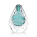 John Richard Azure Art Glass Vase With Bubbles
