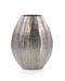 John Richard Smoky Black Chiseled Oval Vase