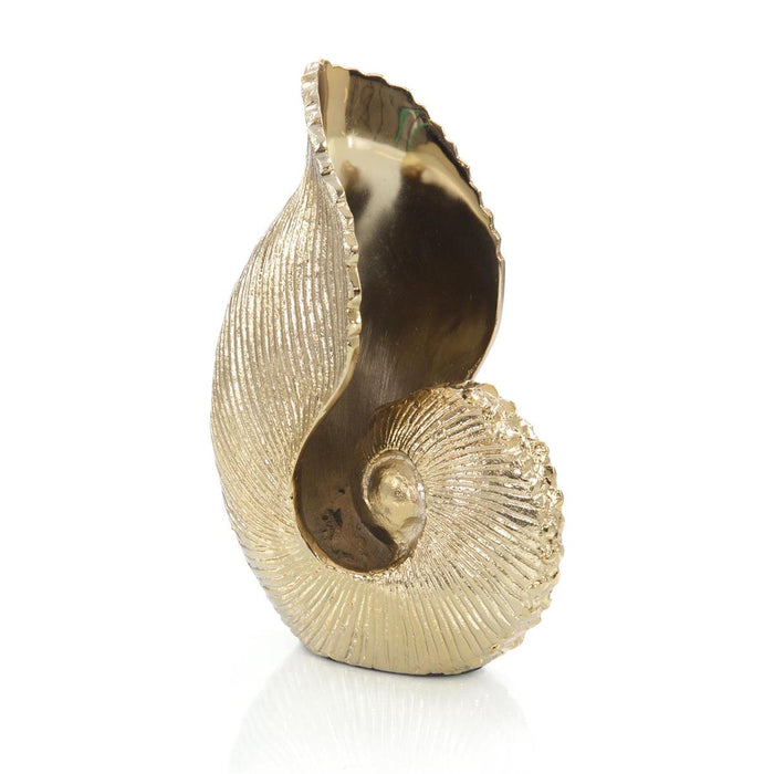 John Richard Nautilus Seashell Brass Sculpture — Grayson Living