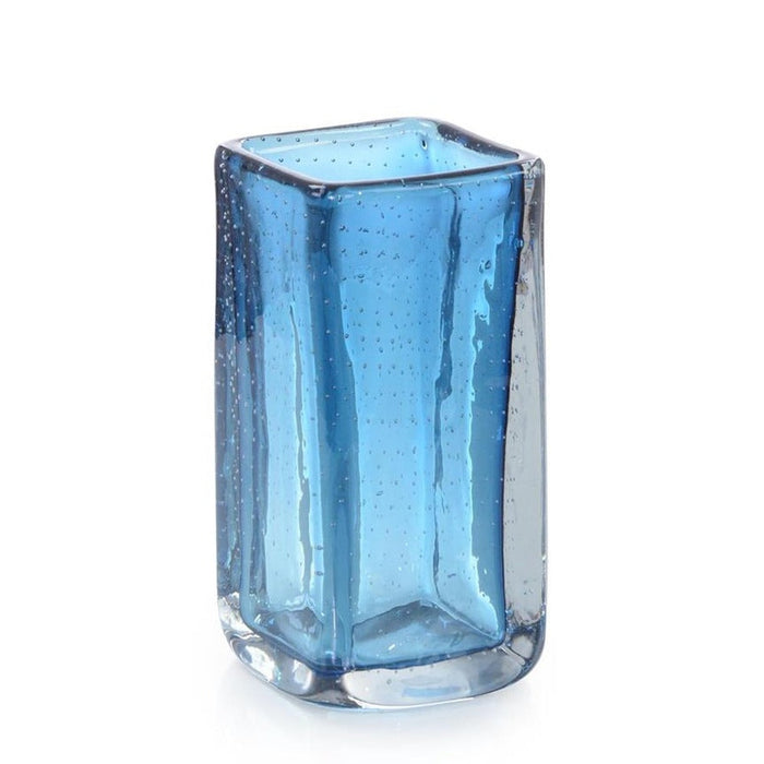 John Richard Ocean Blue Handblown Glass Vase I