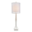 John Richard Rippled Alabaster And Crystal Table Lamp