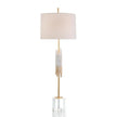 John Richard Selenite And Gold Leaf Console Lamp