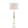 John Richard Selenite And Gold Leaf Console Lamp