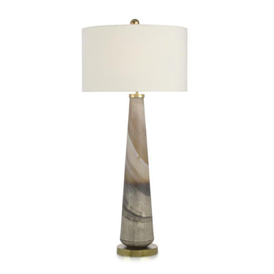 John Richard Furling Cream And Caramel Buffet Lamp