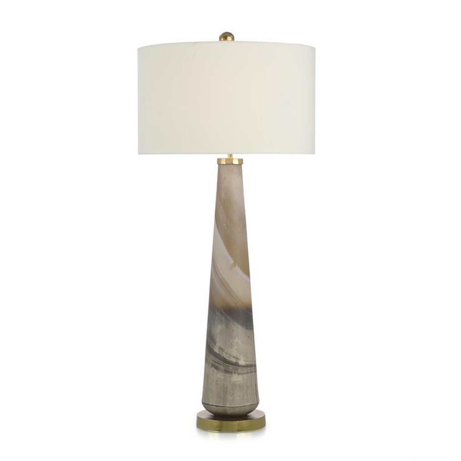 John Richard Furling Cream And Caramel Buffet Lamp