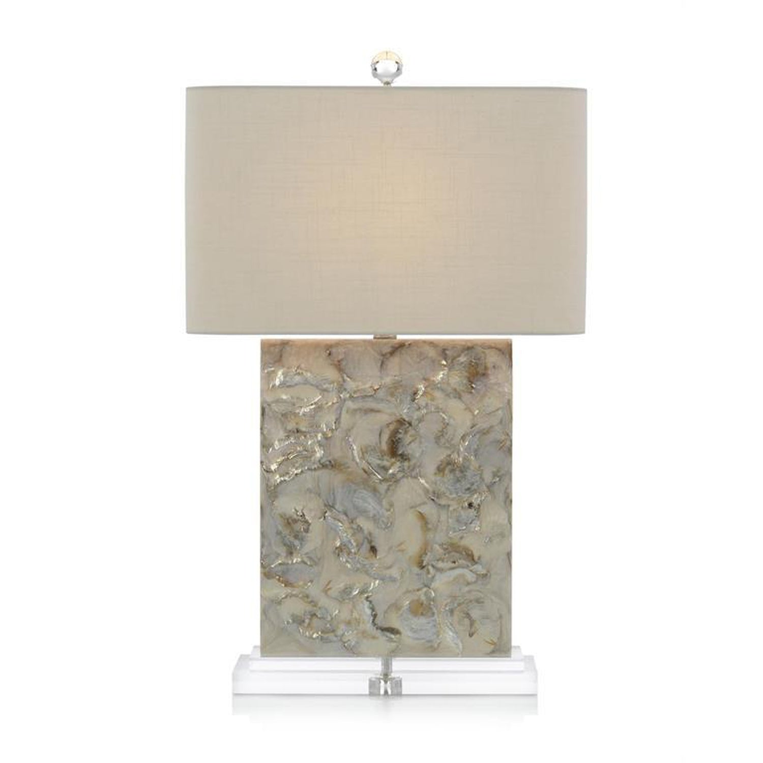 John Richard Creamy White And Sultry Grey Table Lamp