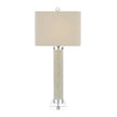 John Richard White Calcite And Quartz Table Lamp