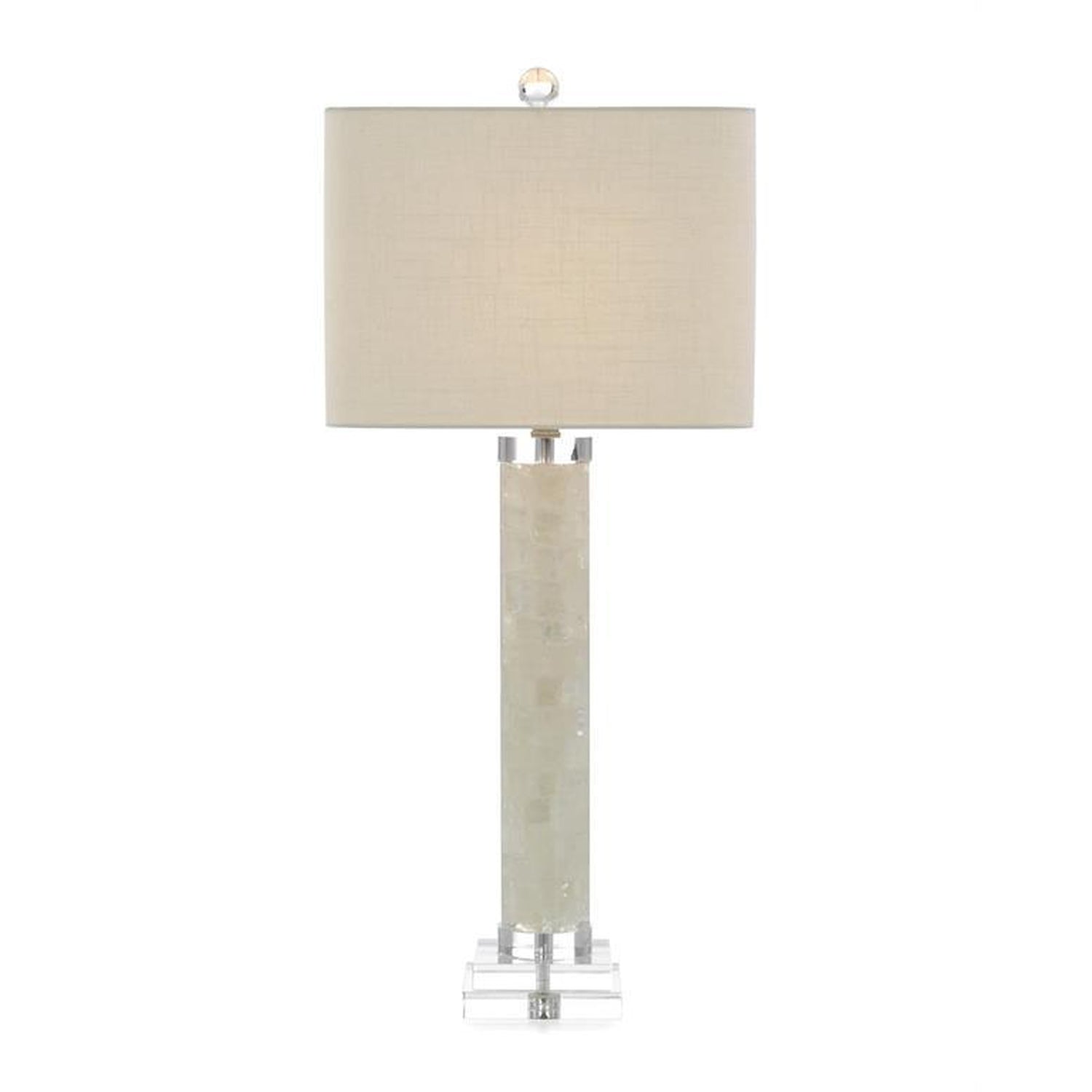 John Richard White Calcite And Quartz Table Lamp