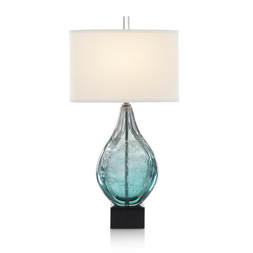 John Richard Light Azure Art Glass Table Lamp