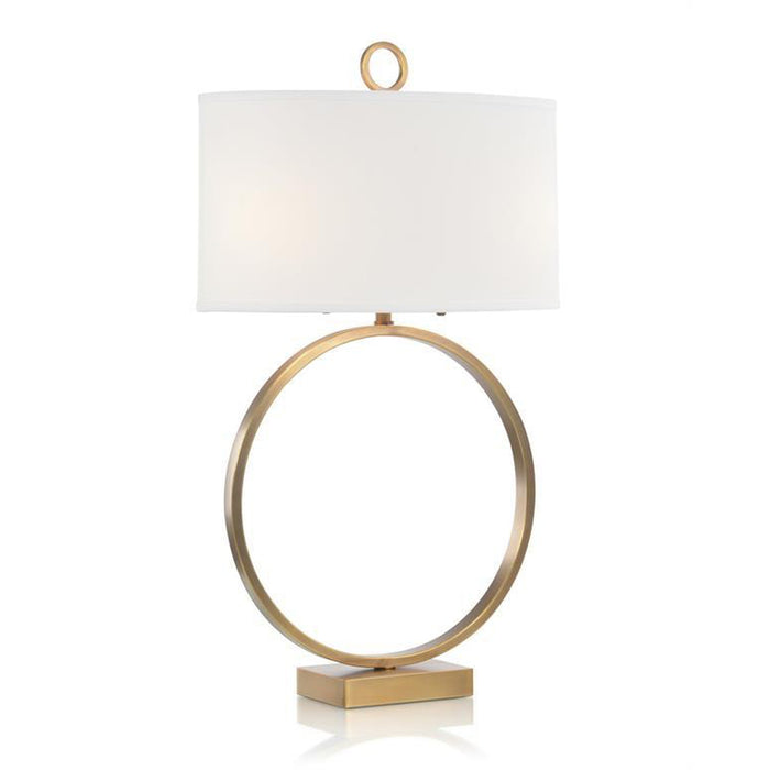John Richard Antique Brass Small Open-Ring Table Lamp — Grayson Living