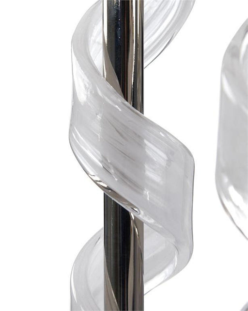 John Richard Floor Lamp With Frosted Glass Swirls