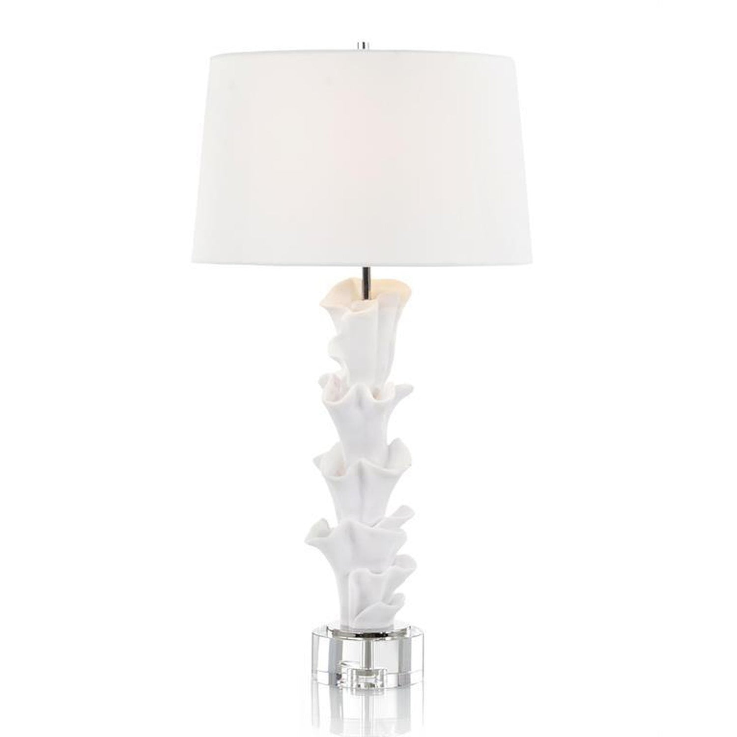 John Richard White Sculptural Table Lamp
